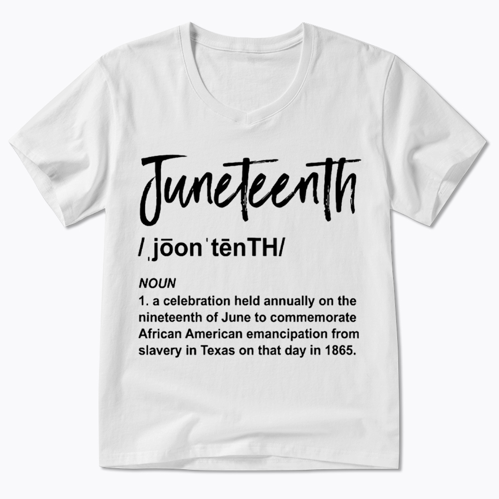 Black History Juneteenth 1865 V-Neck Classic T-Shirt