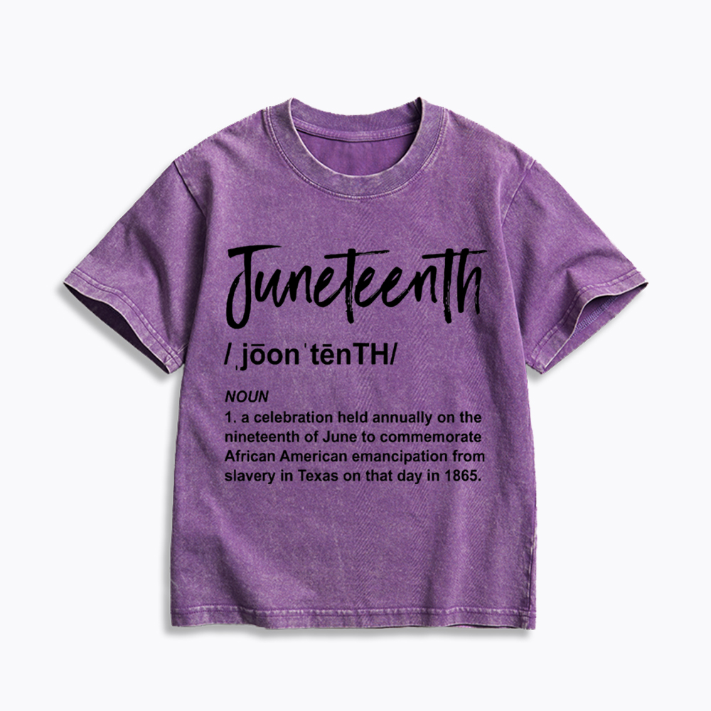 Black History Juneteenth 1865 Kids Washed T-Shirt