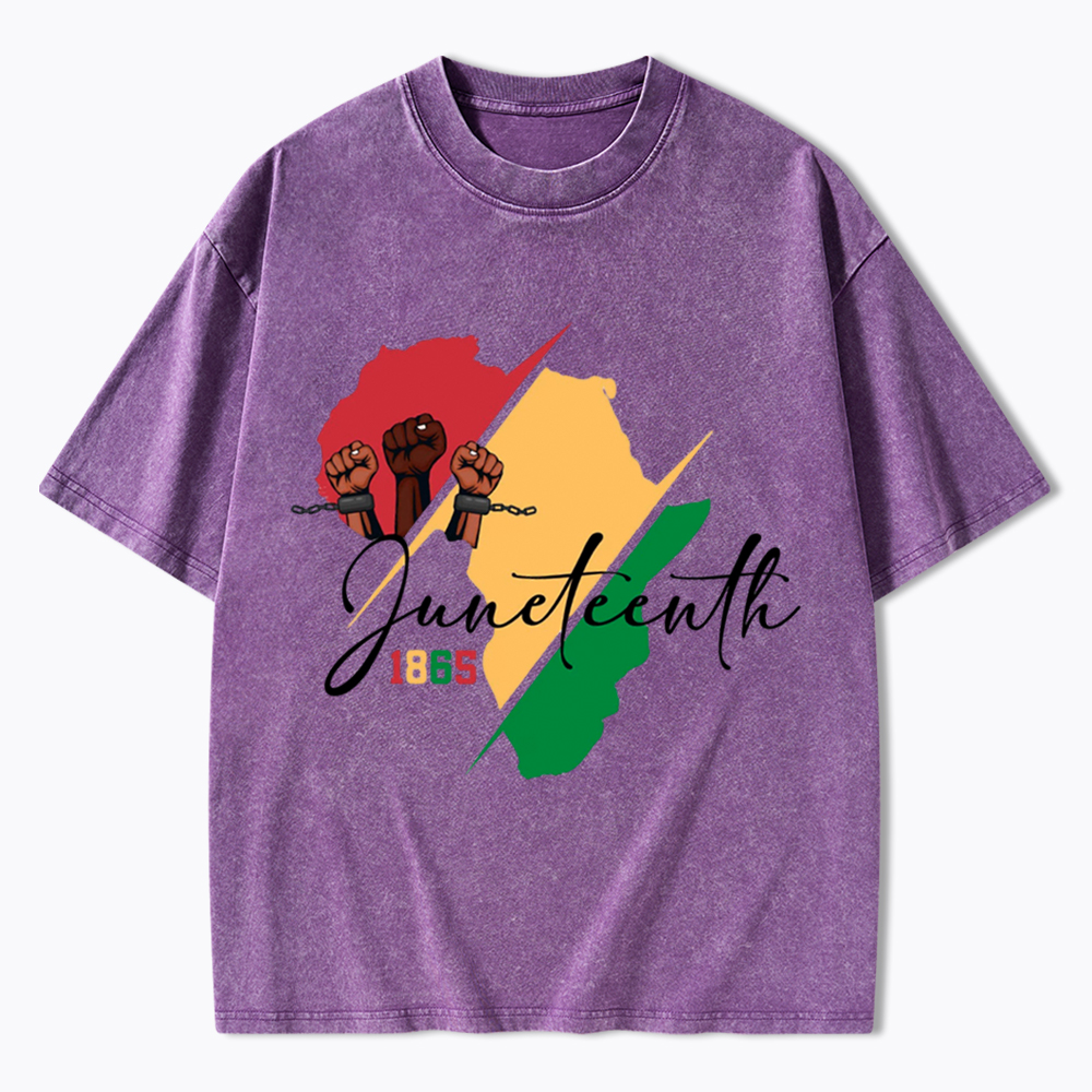 Black Culture Juneteenth Washed T-Shirt