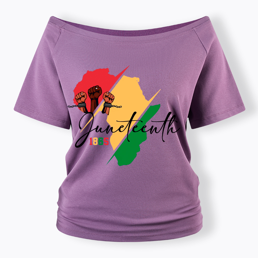 Black Culture Juneteenth Off Shoulder T-shirt