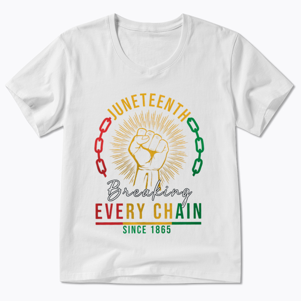 Breaking Every Chain Juneteenth V-Neck Classic T-Shirt