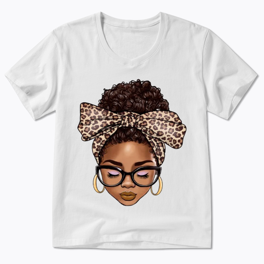 Black Woman Juneteenth V-Neck Classic T-Shirt