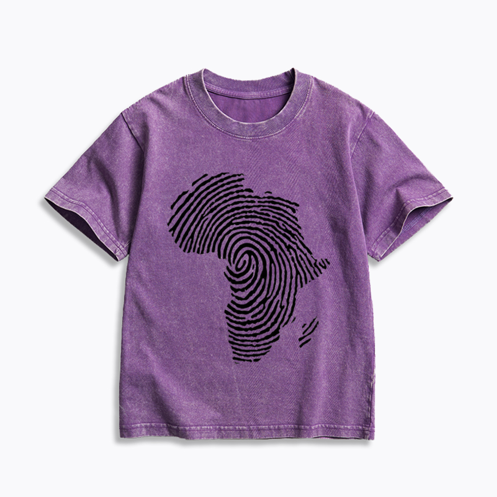 Black History African Kids Washed T-Shirt