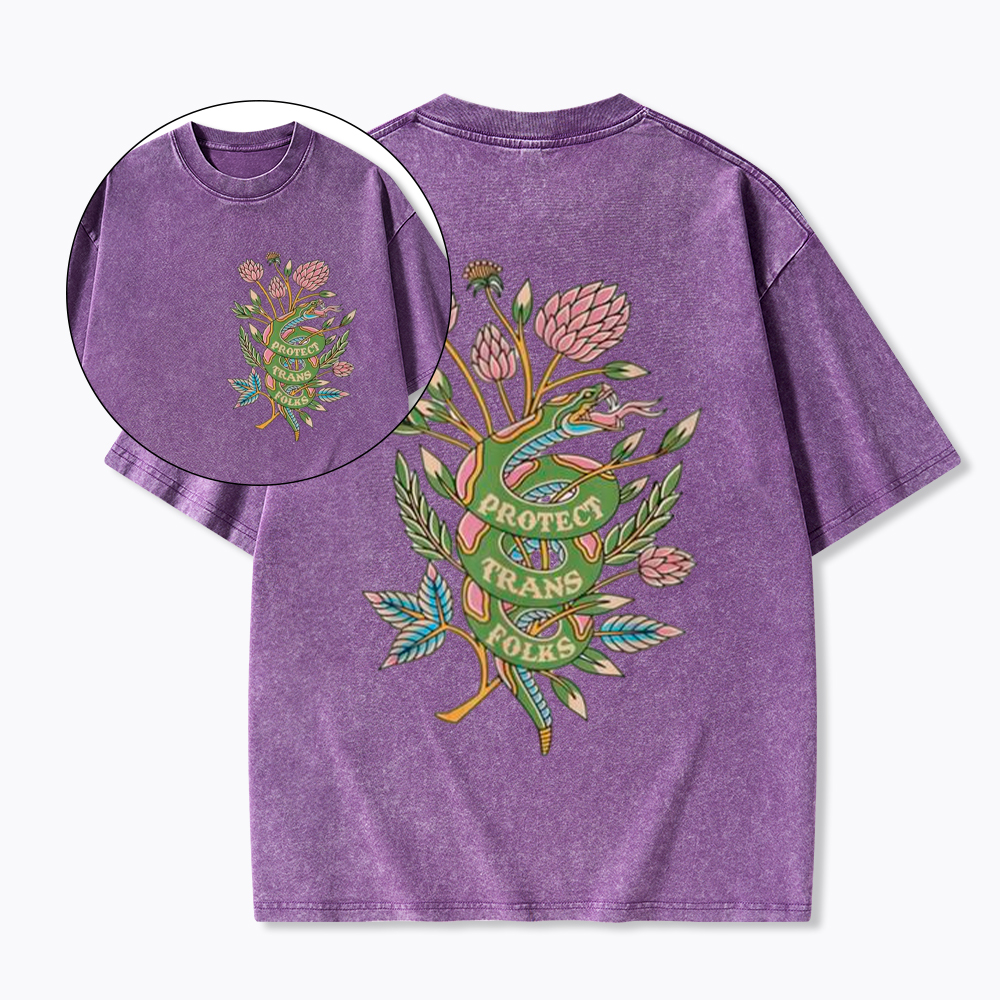 Protect Trans Folks Washed T-Shirt