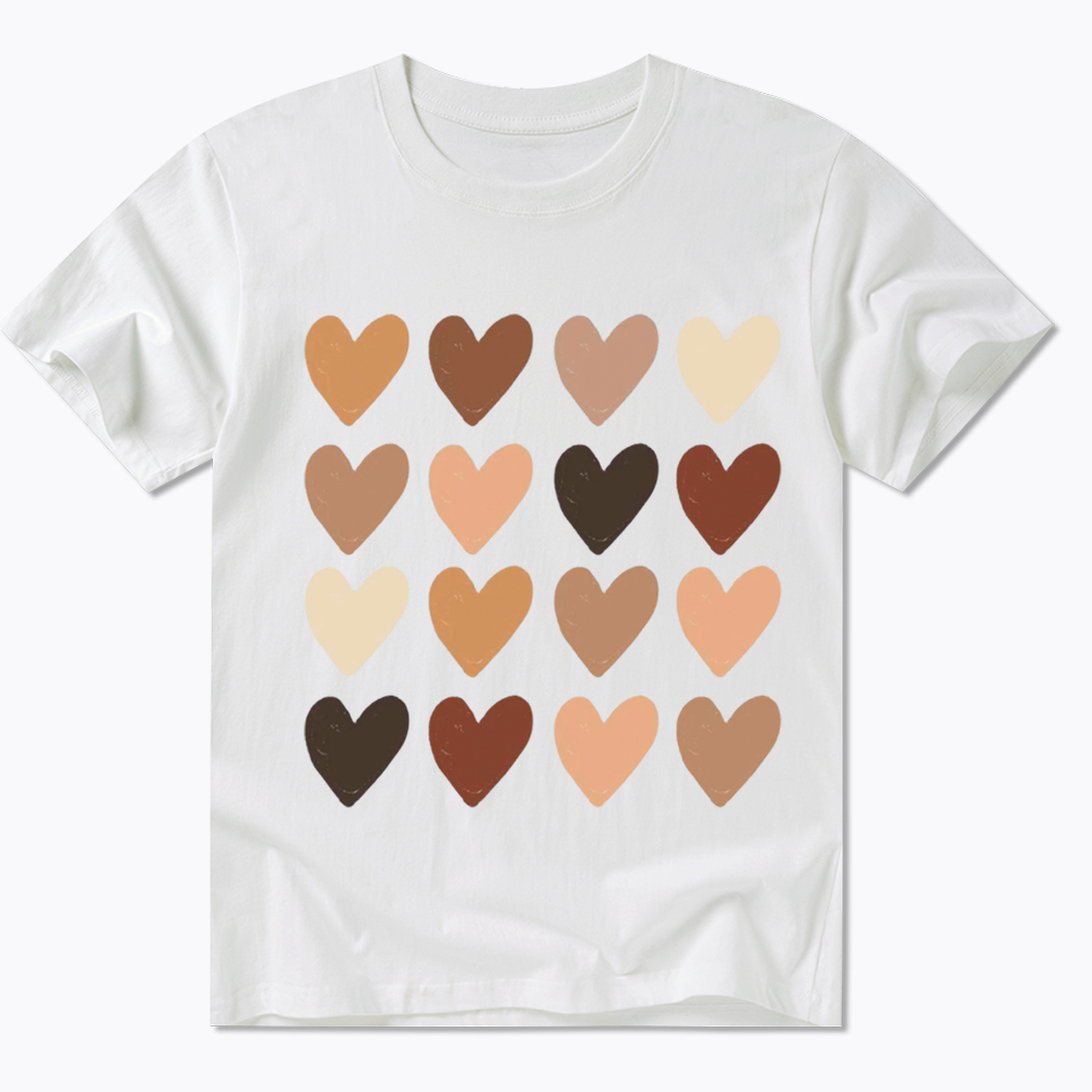 Skin Tone Hearts Racial Equality Classic T-Shirt