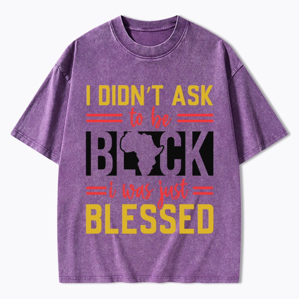 I Didn'T Ask To Be Black, I Was Just Blessed Washed T-Shirt