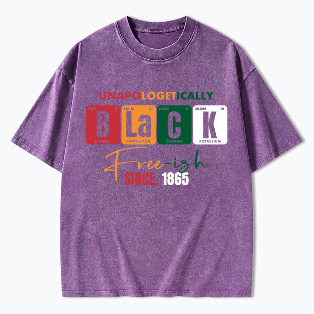 Unapologetically Black Free‑ish Since 1865 Washed T-Shirt