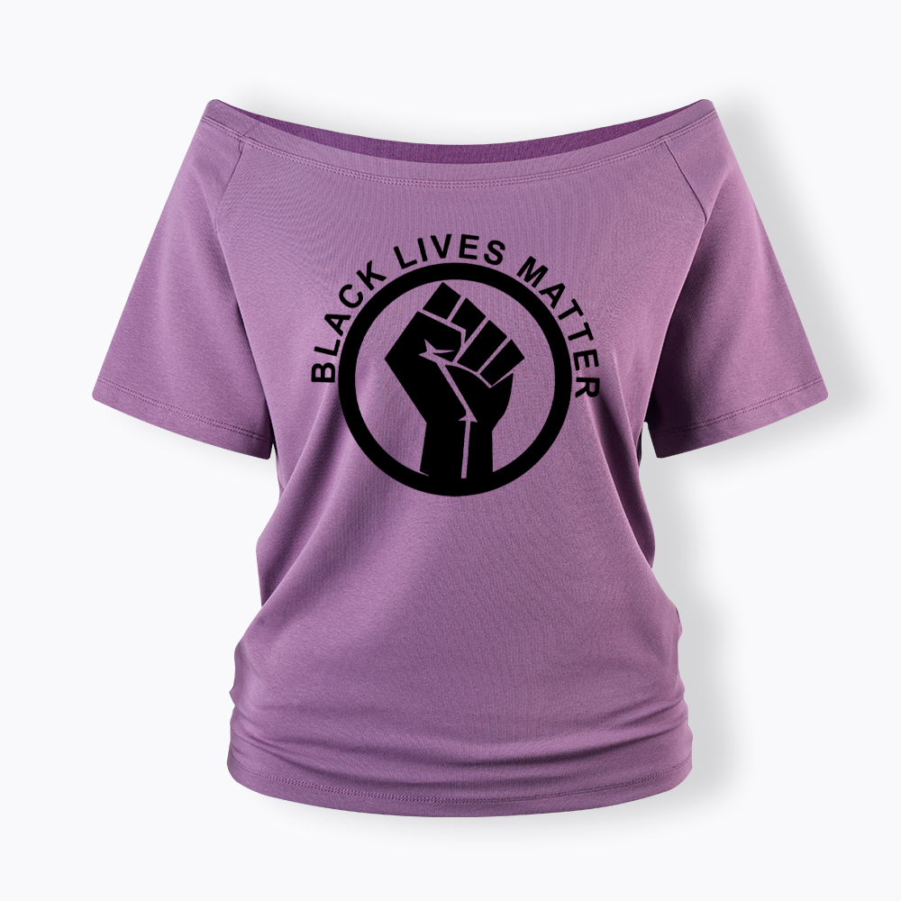 Black Lives Matter Off Shoulder T-shirt