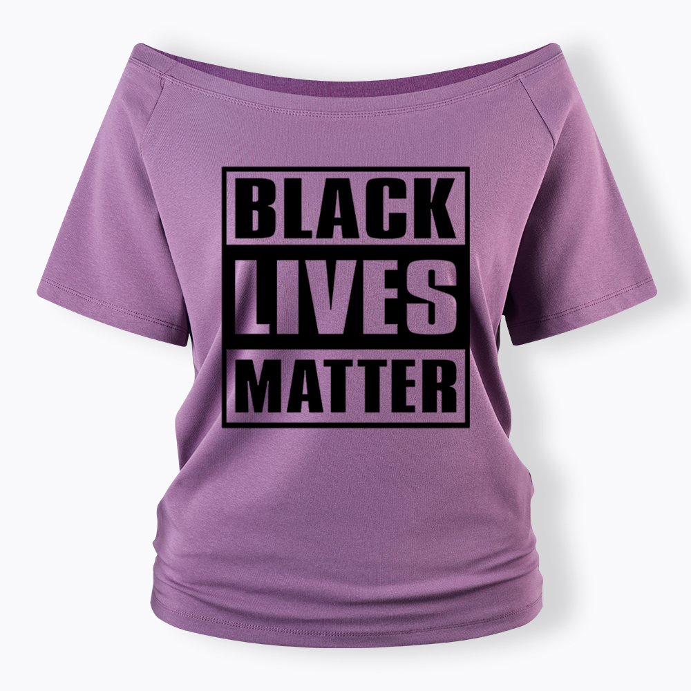Black Lives Matter Equality Rights Off Shoulder T-shirt
