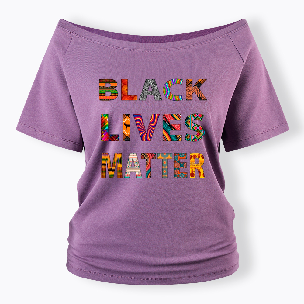 Black Lives Matter Diversity Off Shoulder T-shirt