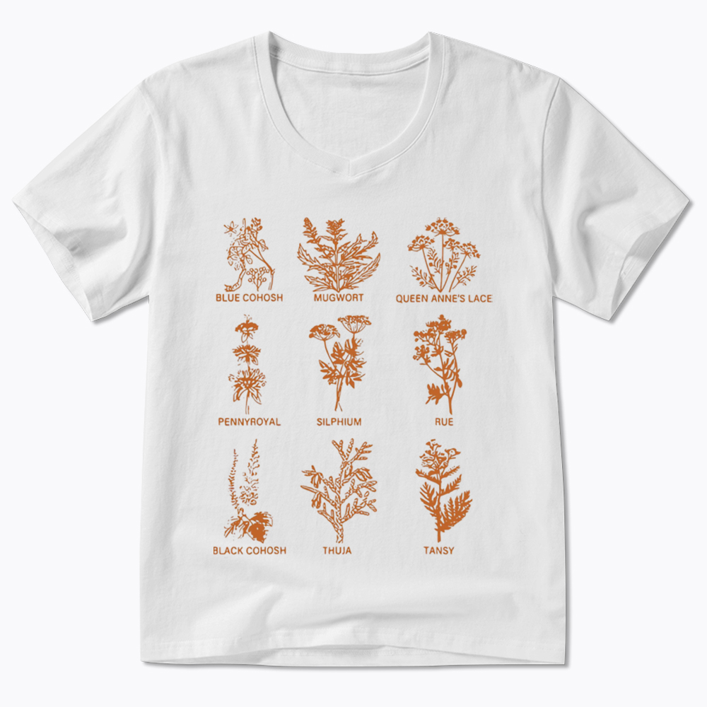 My Body My Choice Abortion Plant Herbs V-Neck Classic T-Shirt