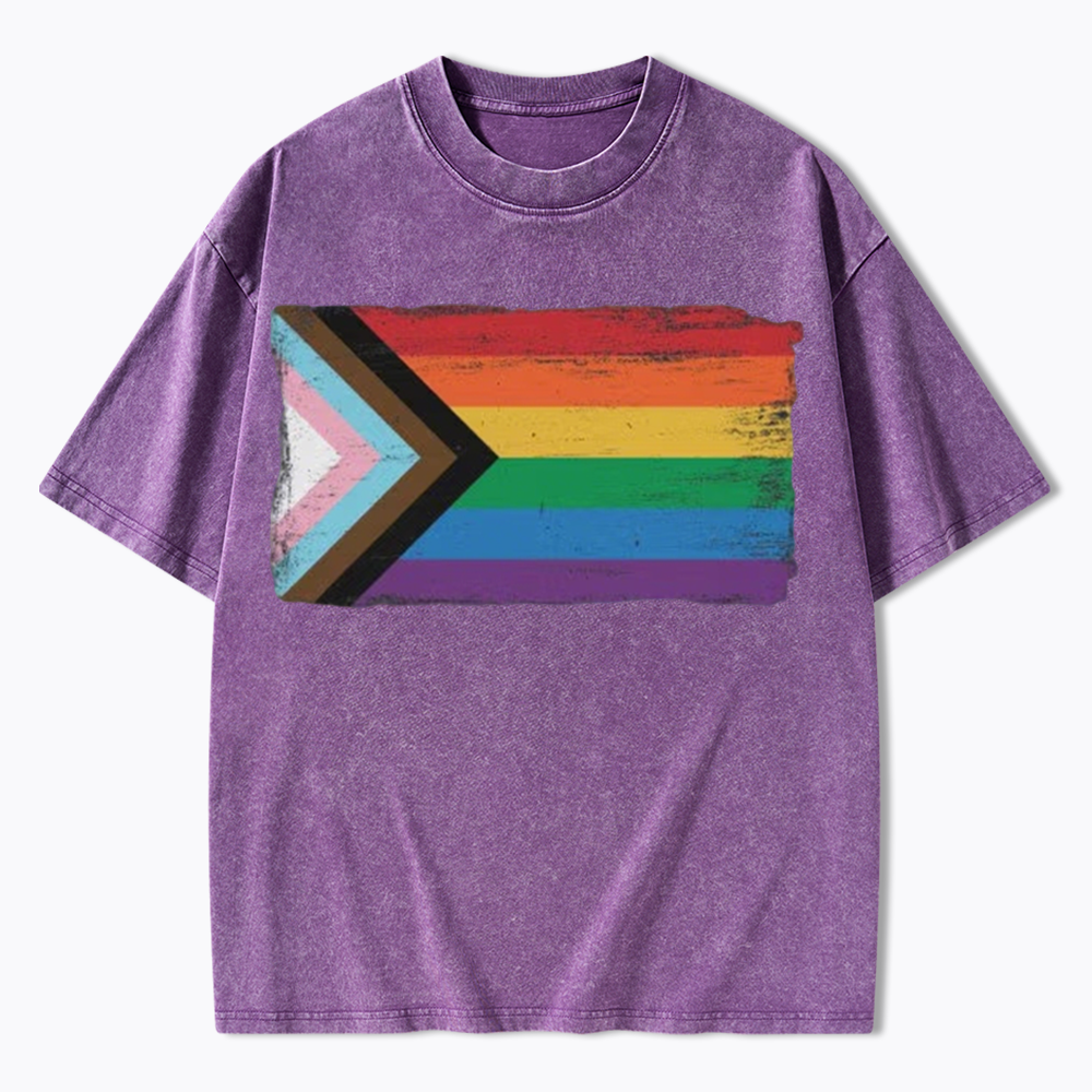 Progress Pride Flag Washed T-Shirt