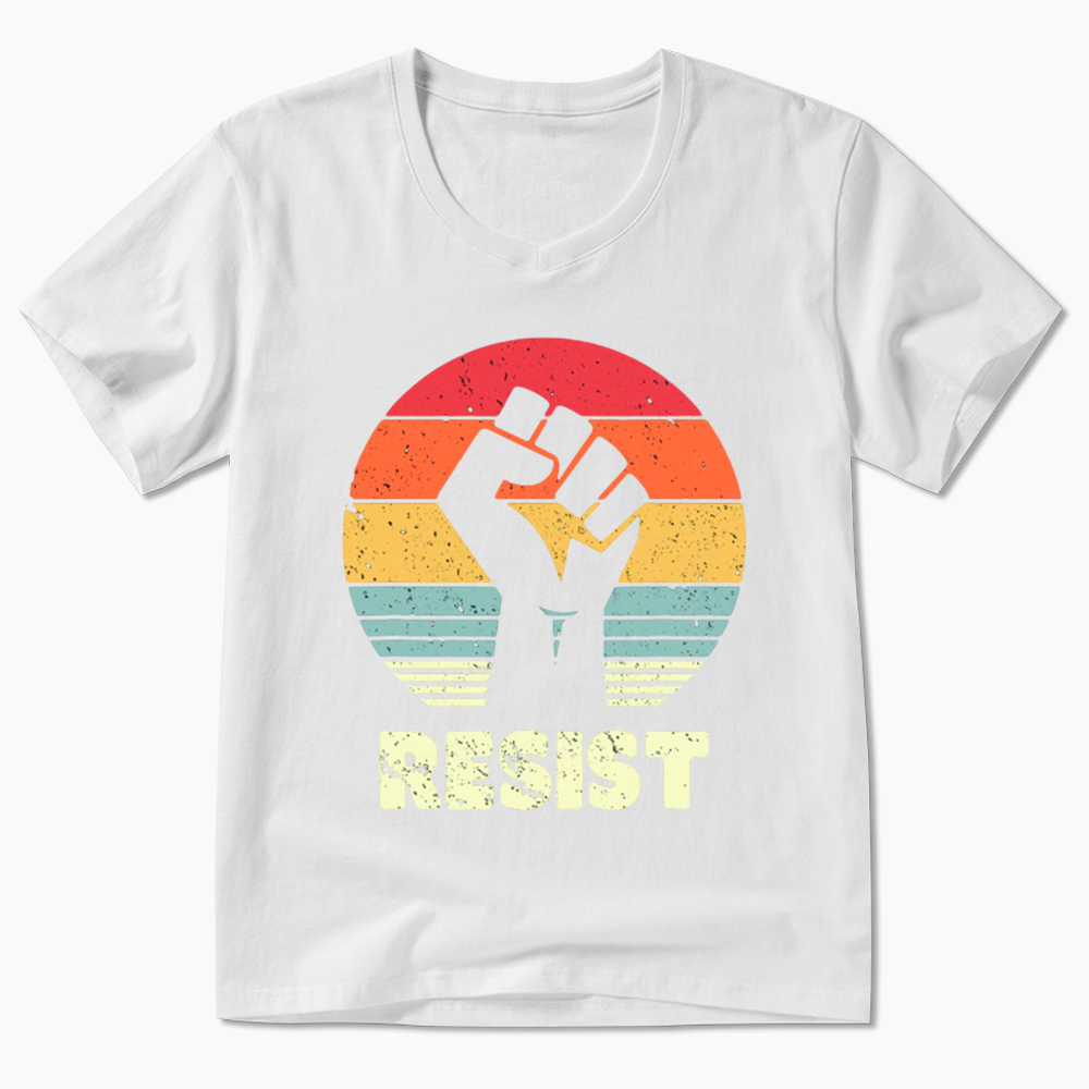 Resist Fist V-Neck Classic T-Shirt