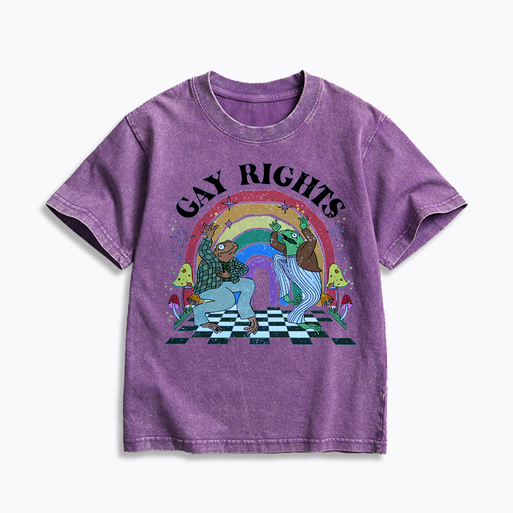 Pride Flag Kids Washed T-Shirt 