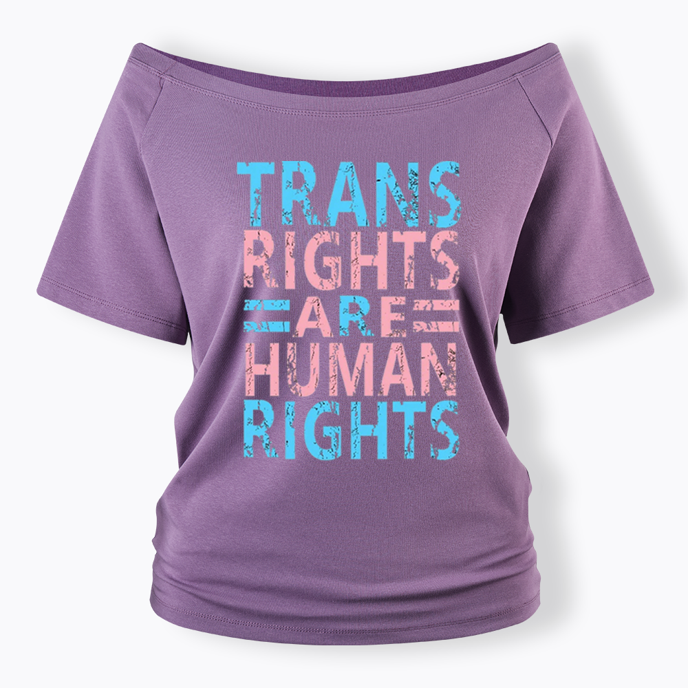 Human Rights Off Shoulder T-shirt