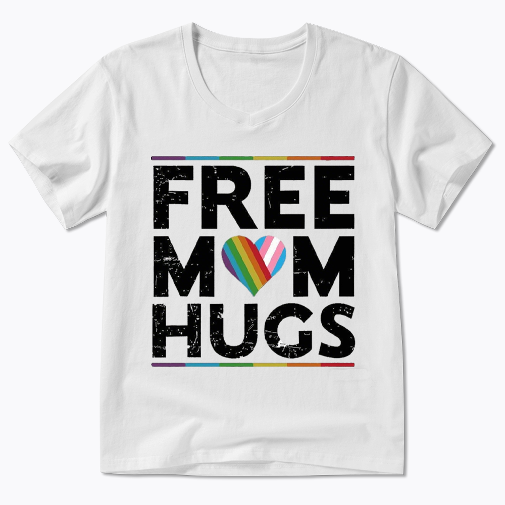 Free Mom Hugs V-Neck Classic T-Shirt