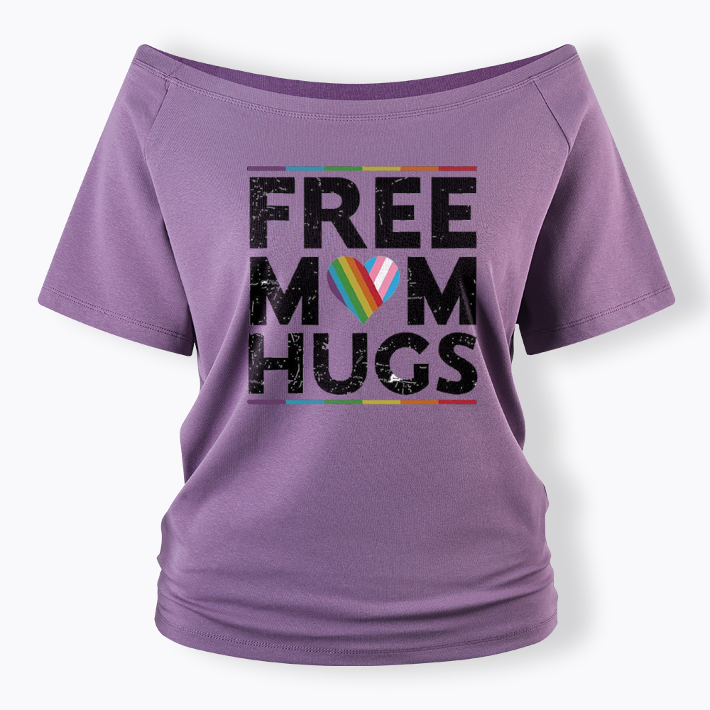 Free Mom Hugs Off Shoulder T-shirt