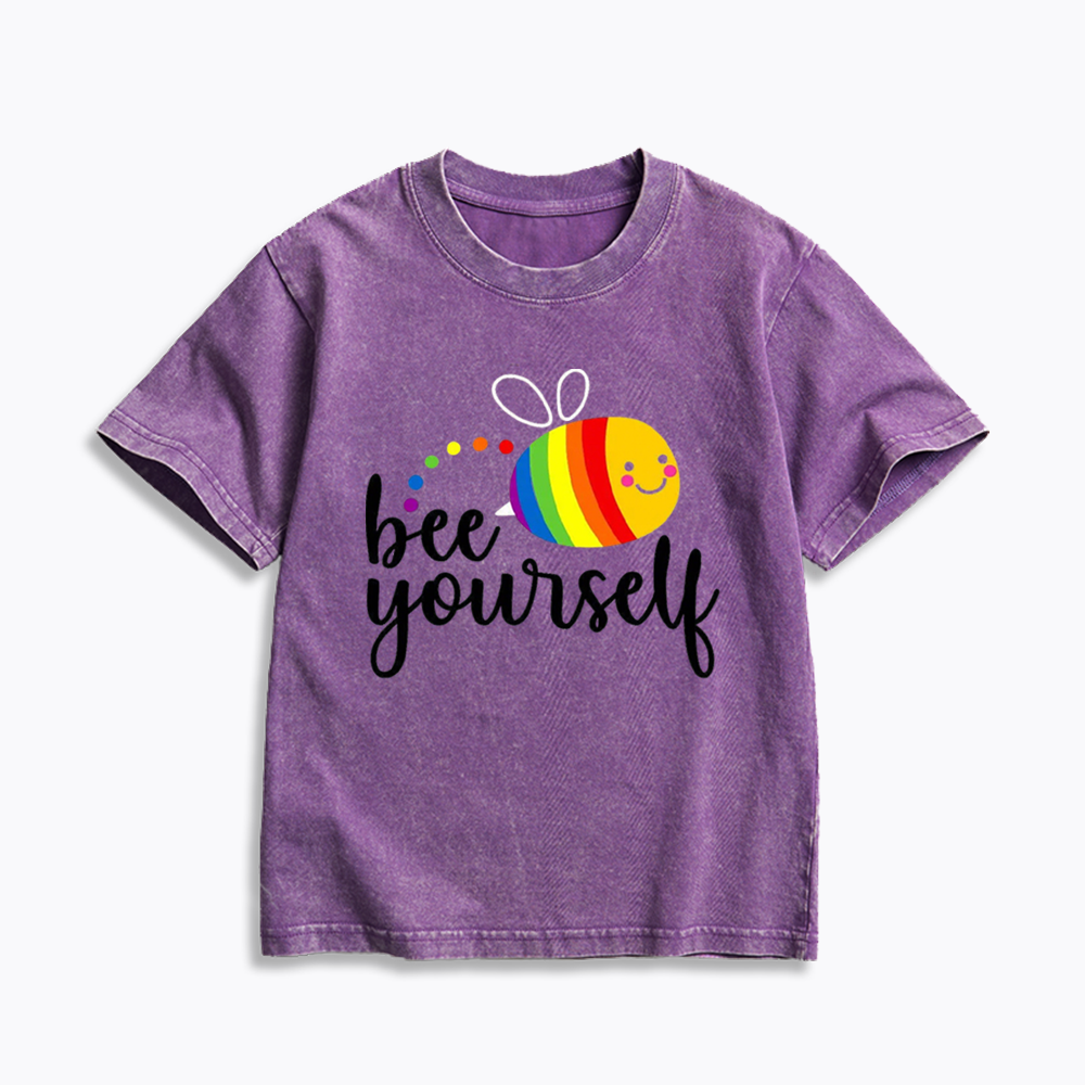 Bee Yourself Kids Washed T-Shirt 