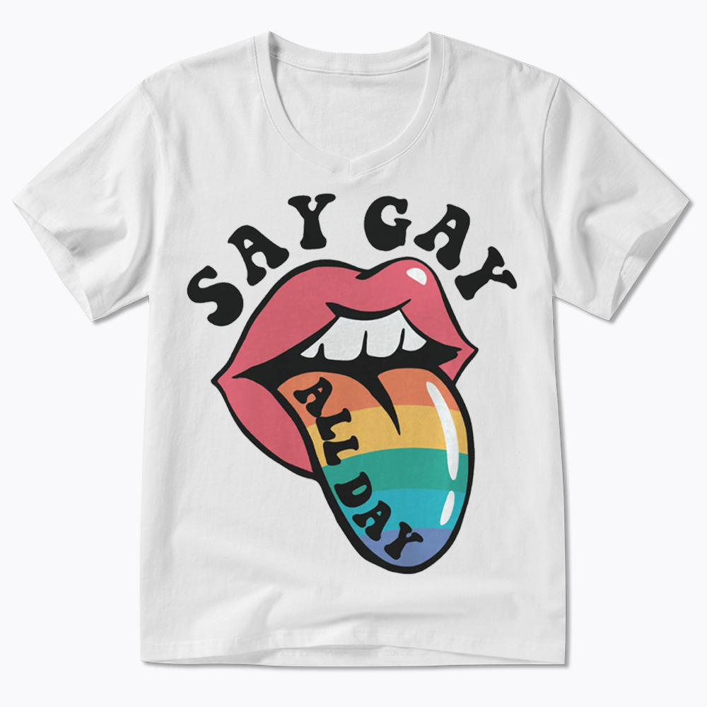 Cute Pride V-Neck Classic T-Shirt