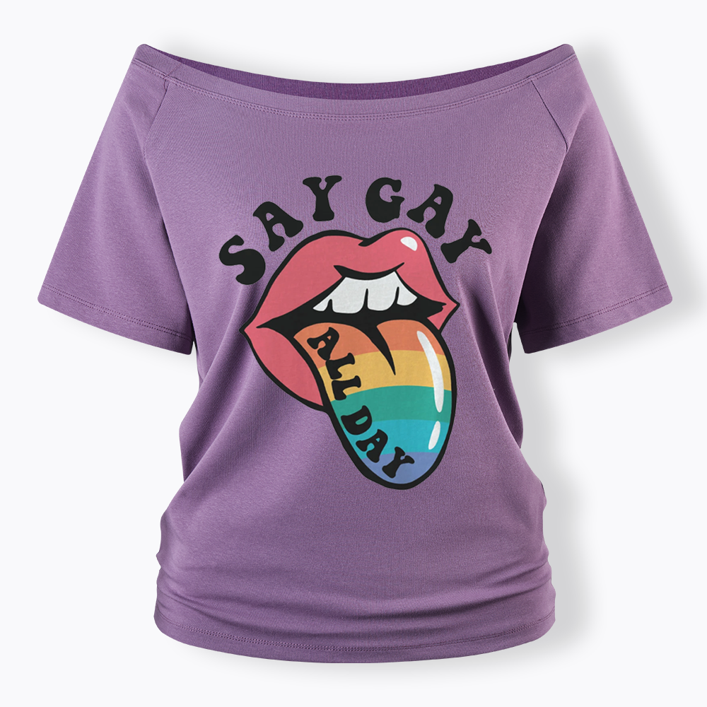 Cute Pride Off Shoulder T-shirt