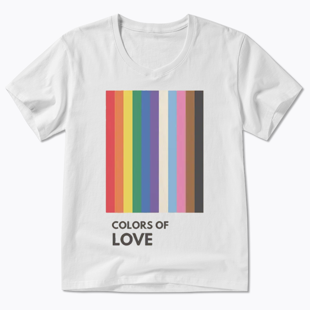 Colors of Love V-Neck Classic T-Shirt