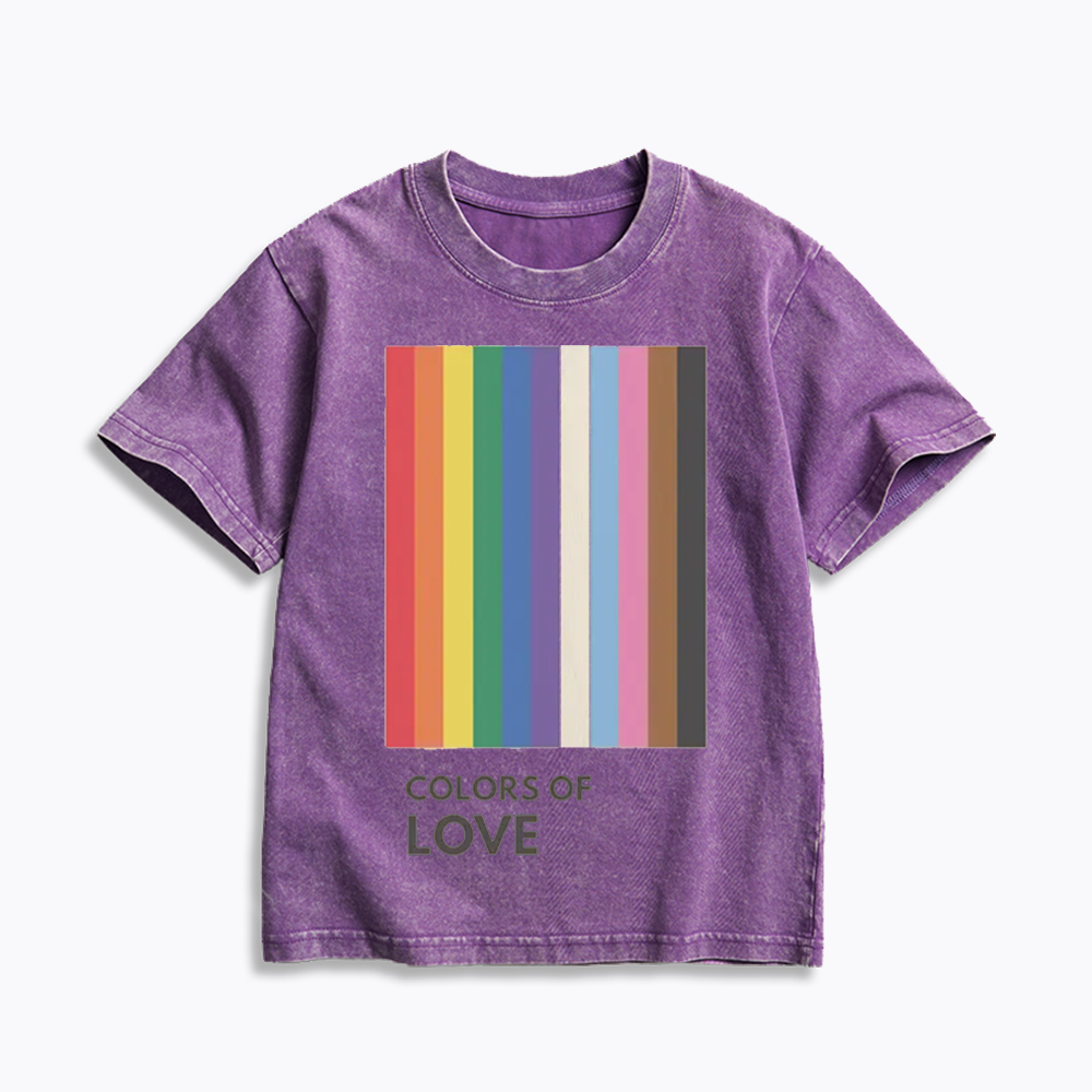 Colors of Love Kids Washed T-Shirt 