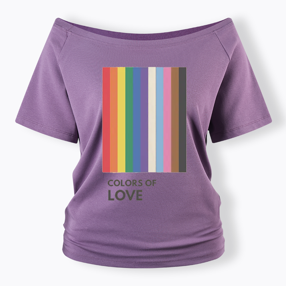 Colors of Love Off Shoulder T-shirt
