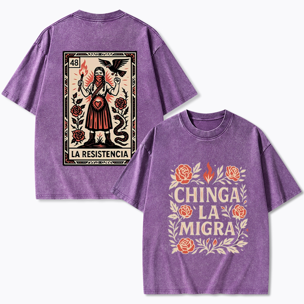 Chinga La Migra Washed T-Shirt