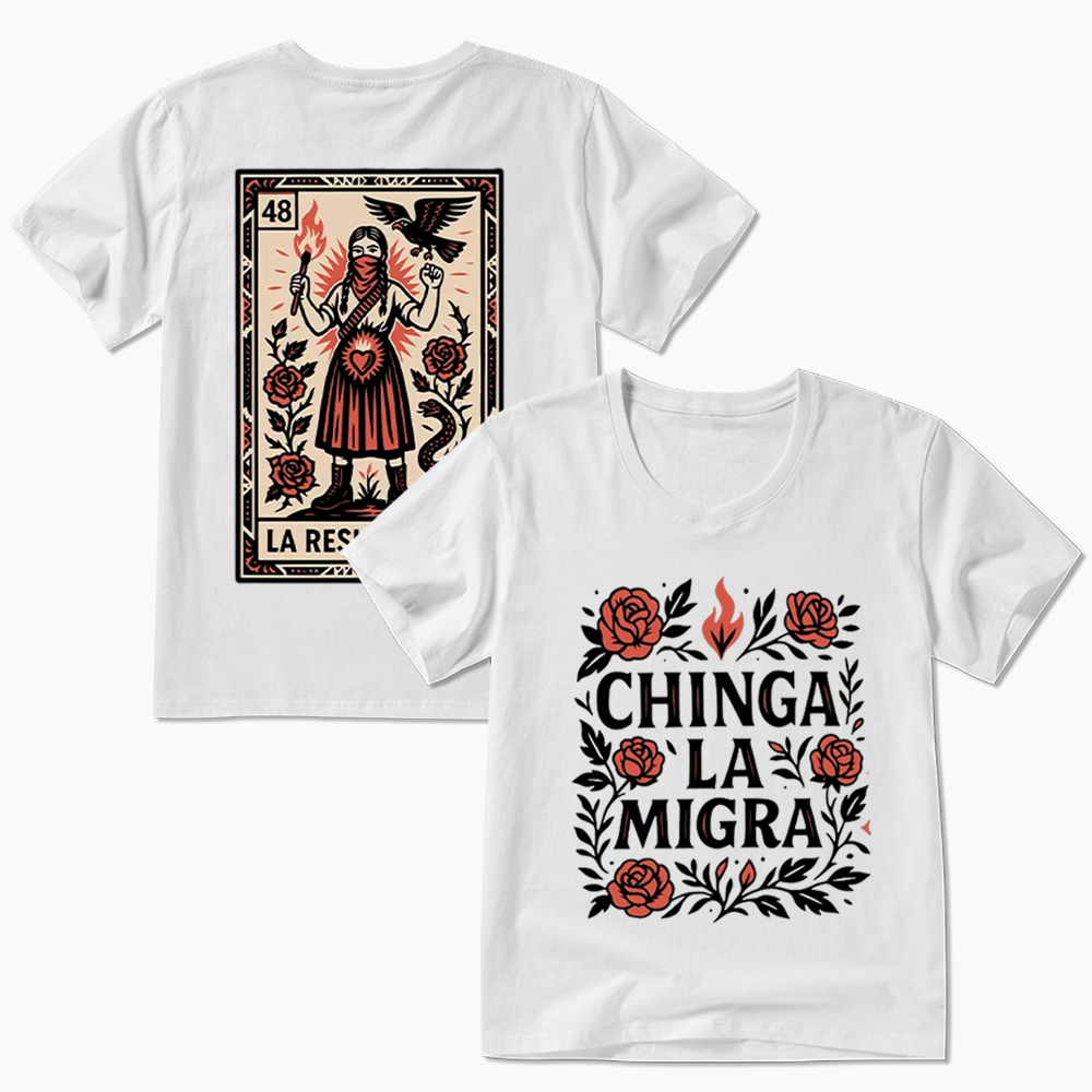 Chinga La Migra V-Neck Classic T-Shirt