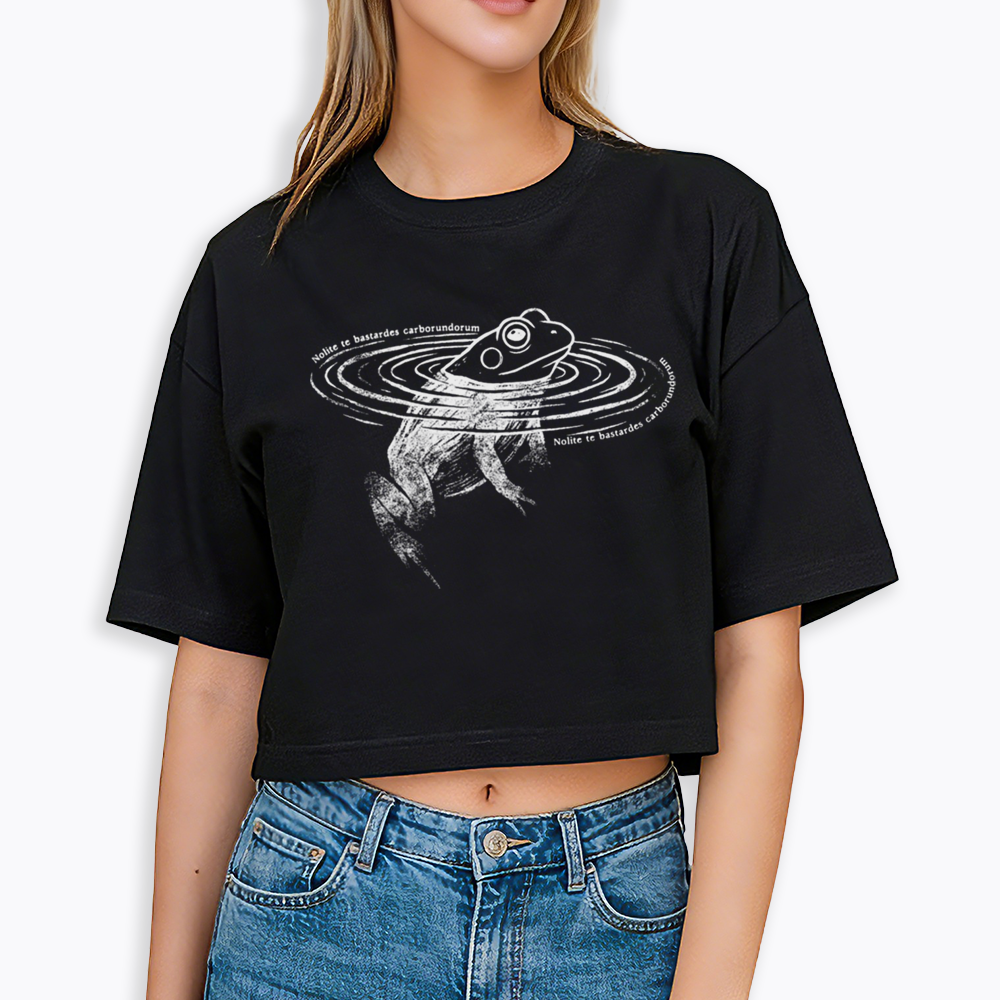Nolite Te Bastardes Carborundorum Cropped T-Shirts