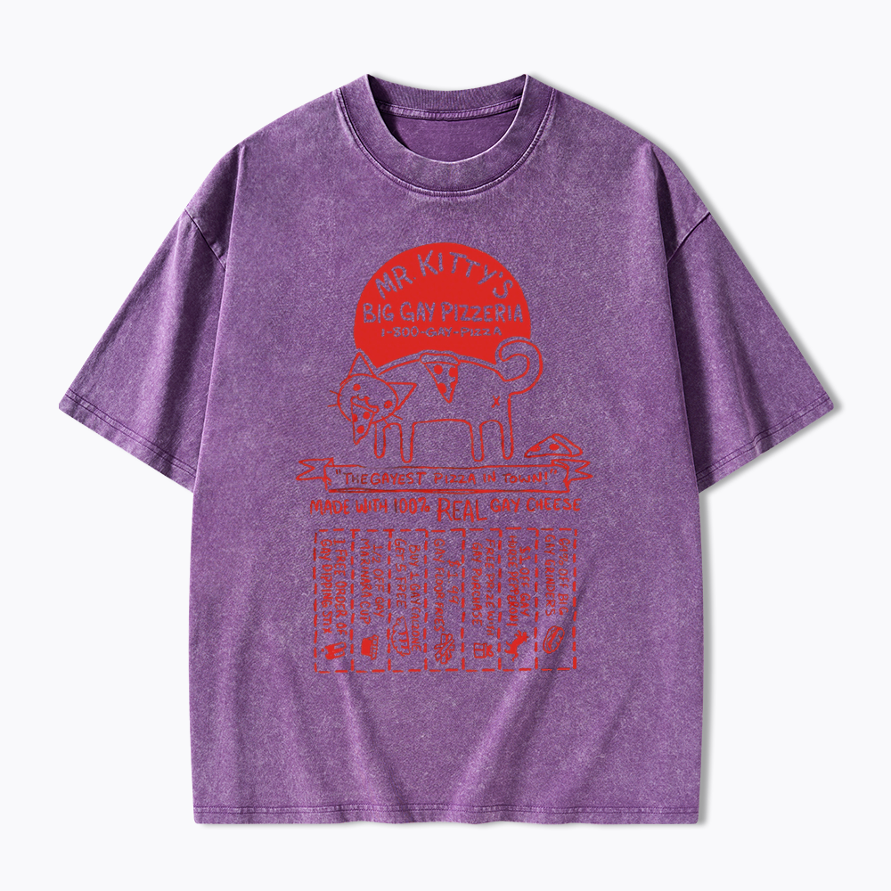 MR. KITTY’S BIG PIZZERIA Washed T-Shirt