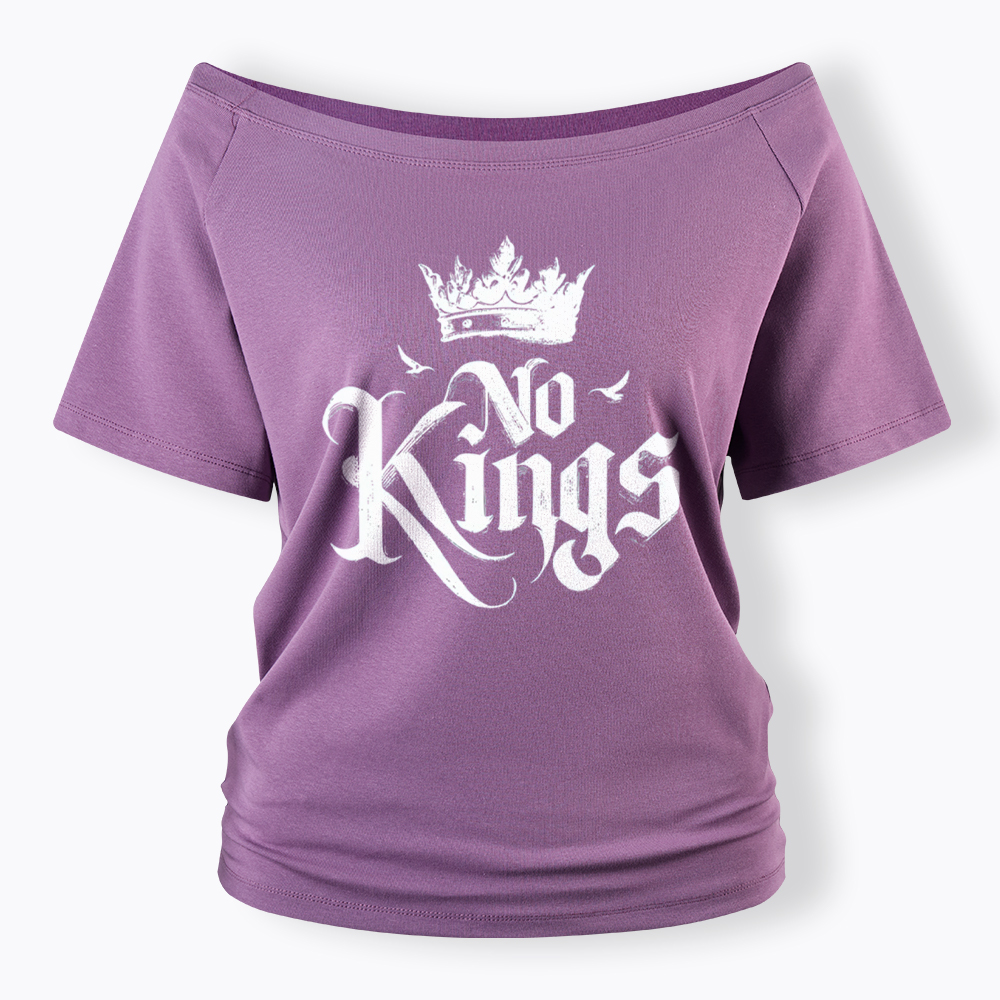 No Kings Off Shoulder T-Shirt
