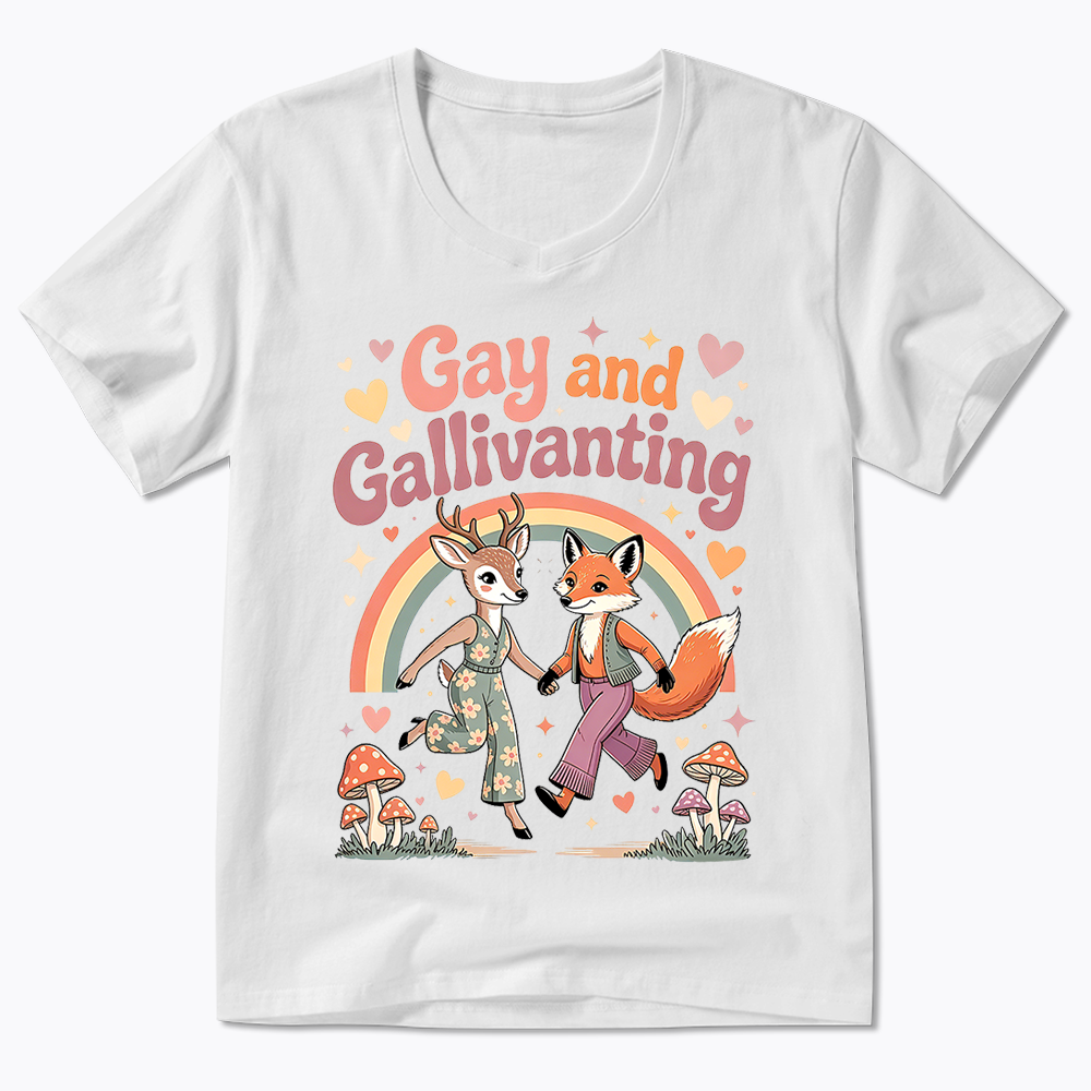 Gay and Gallivanting V-Neck Classic T-Shirt