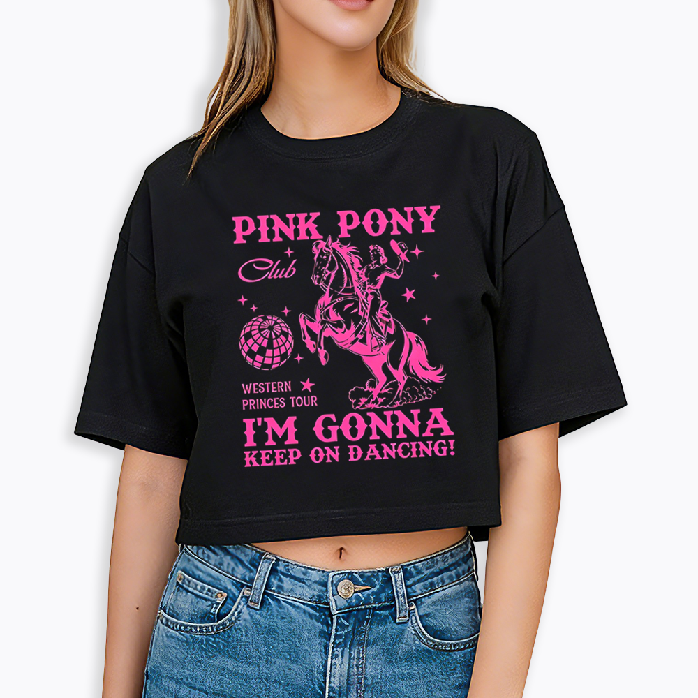 Pink Pony Club Cropped T-Shirt
