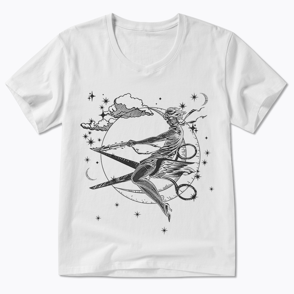 Scissors Witch Lesbian V-Neck Classic T-Shirt