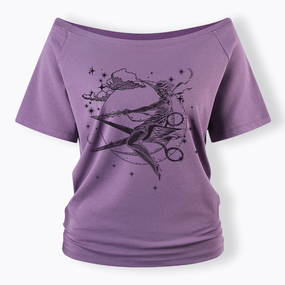 Scissors Witch Lesbian Off Shoulder T-shirt