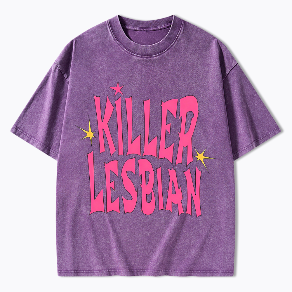 Killer Lesbian Washed T-Shirt
