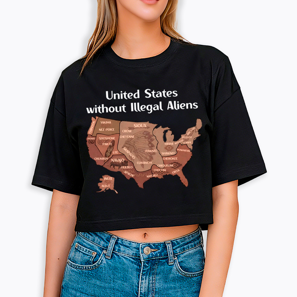 United States Without Illegal Aliens Cropped T-Shirt