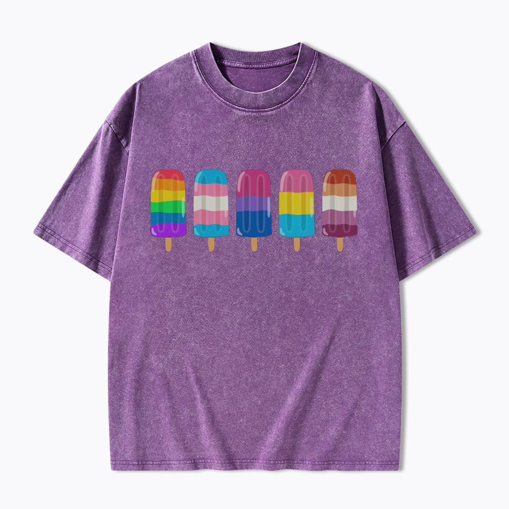 Pride Ice Pops Washed T-Shirt