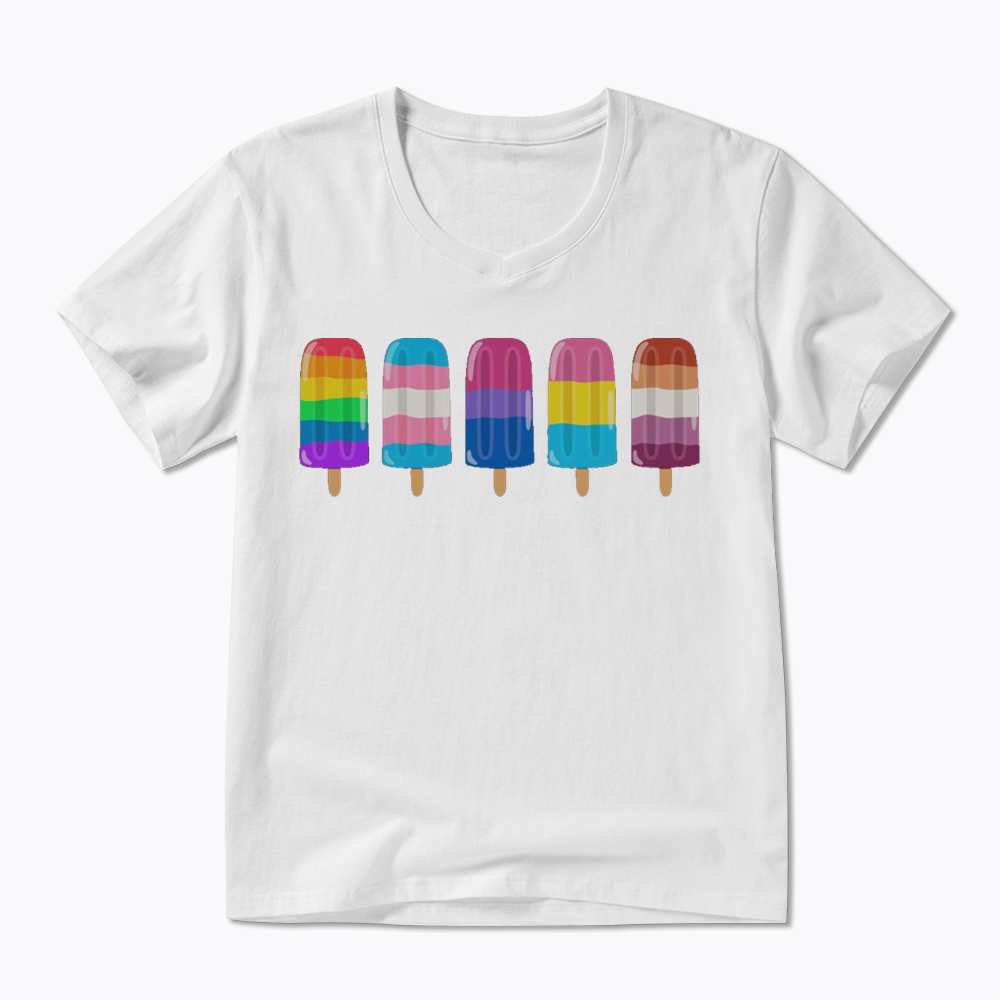 Pride Ice Pops V-Neck Classic T-Shirt