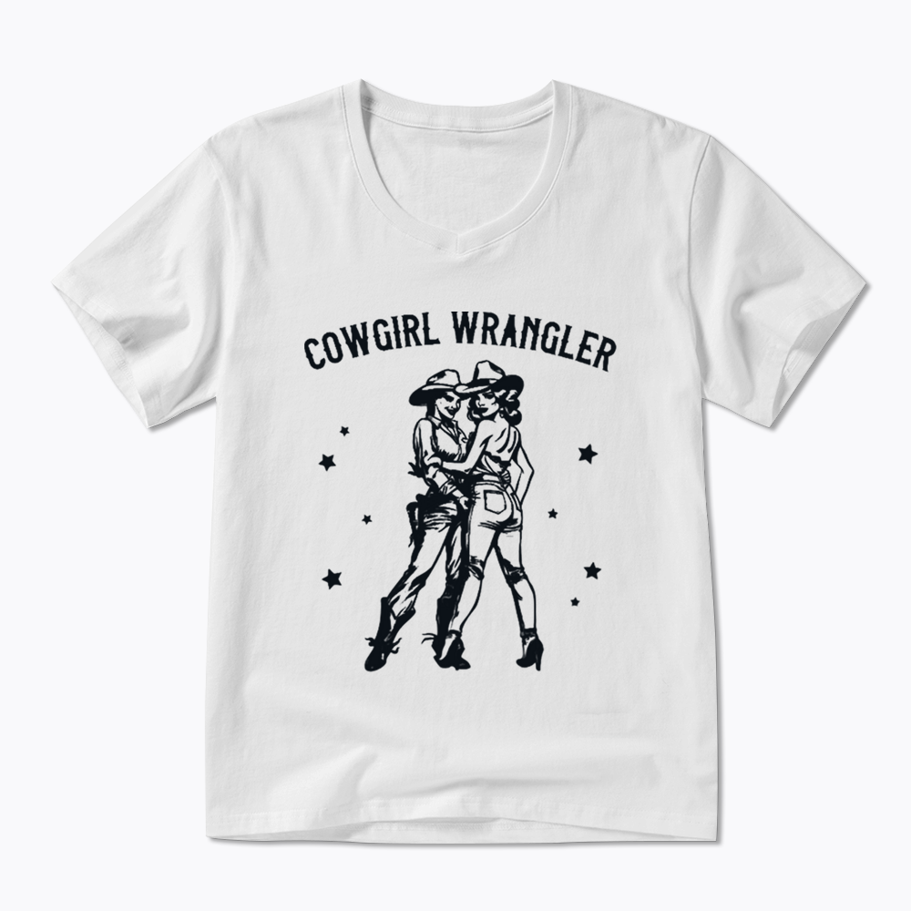 Gay Cowgirl V-Neck Classic T-Shirt