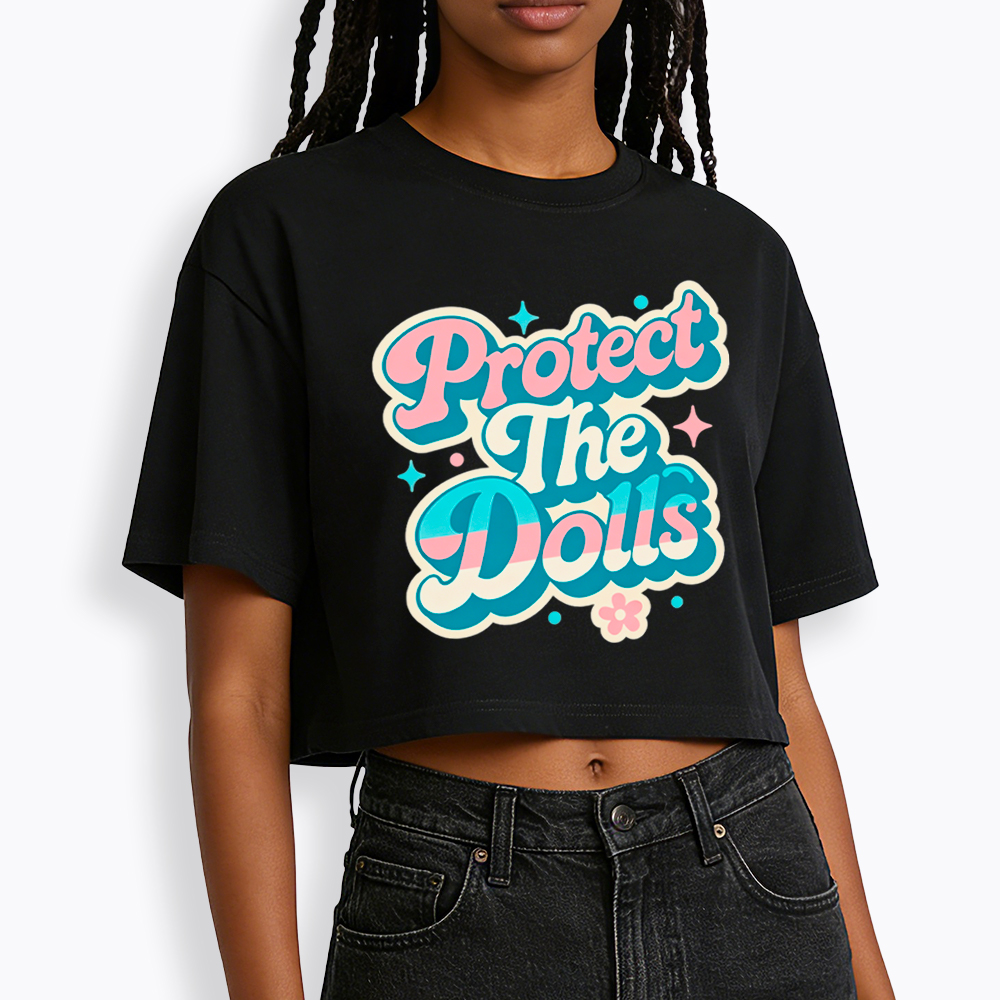 Protect The Dolls Transgender Pride Human Rights Cropped T-Shirt