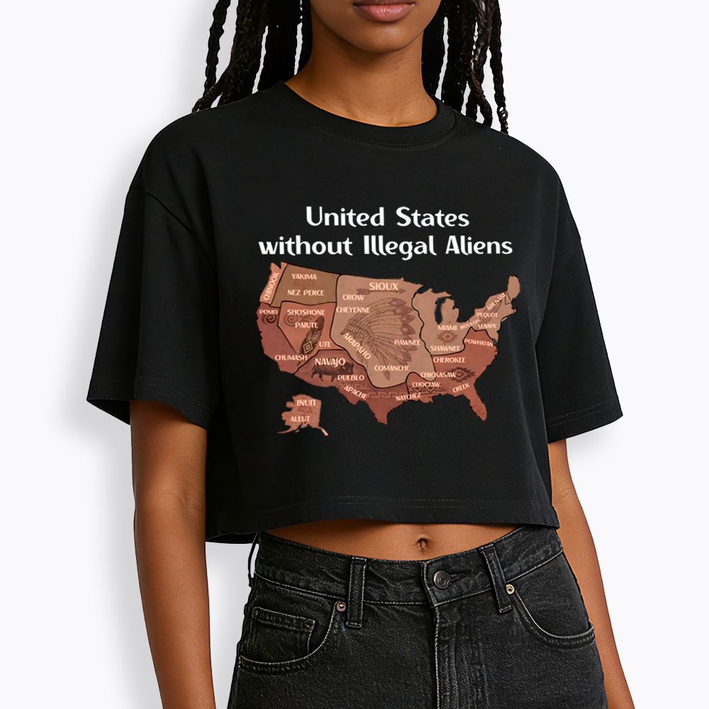 United States Without Illegal Aliens Cropped T-Shirt