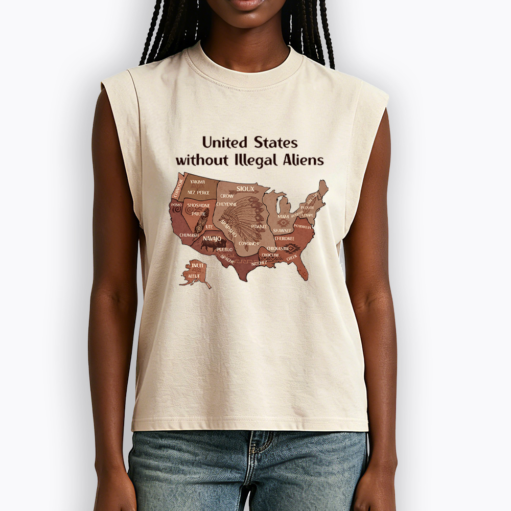 United States Without Illegal Aliens Women's Washed Tank Top