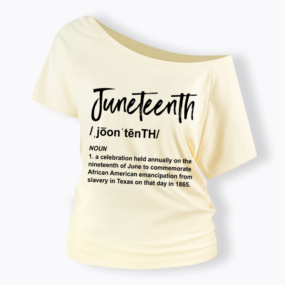 Black History Juneteenth 1865 Off Shoulder T-shirt