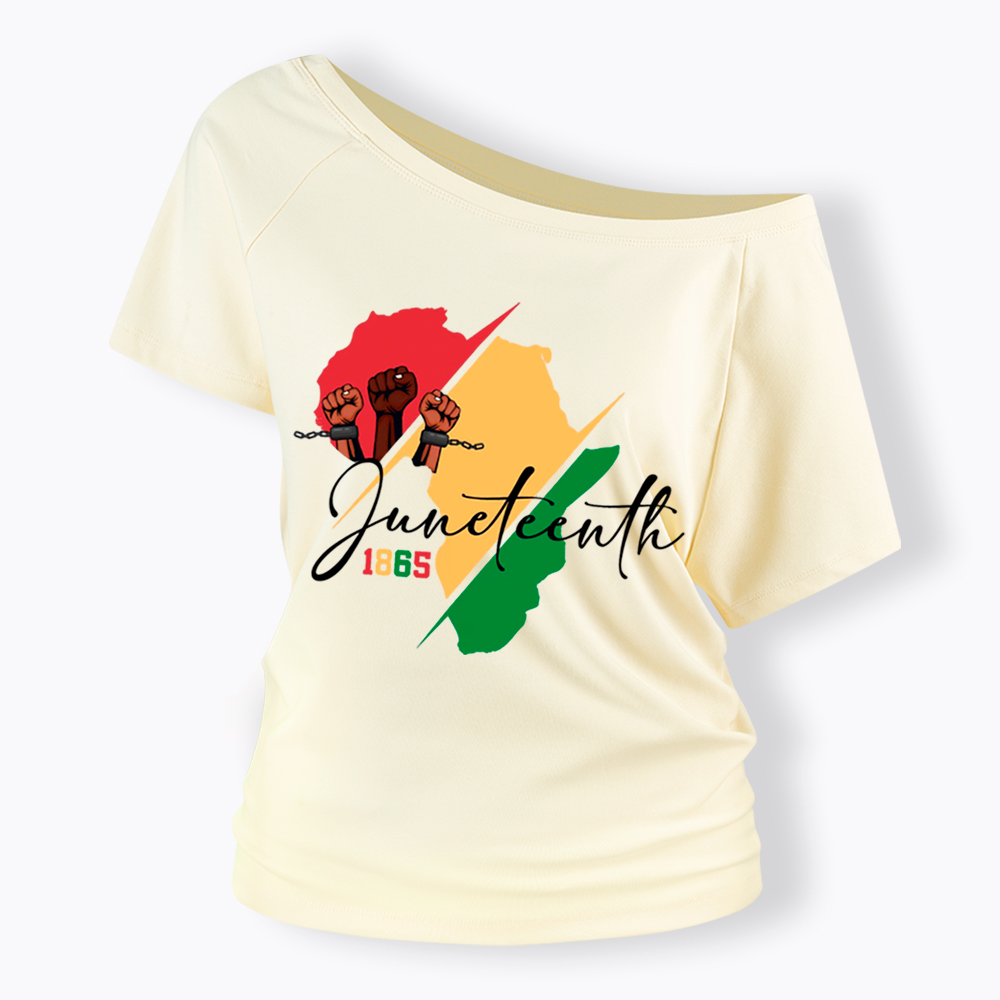 Black Culture Juneteenth Off Shoulder T-shirt