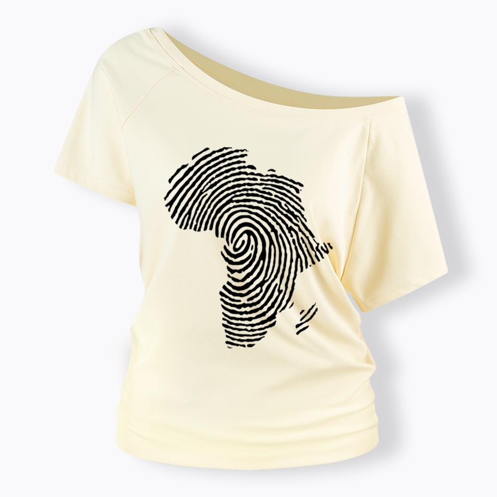 Black History African Off Shoulder T-shirt