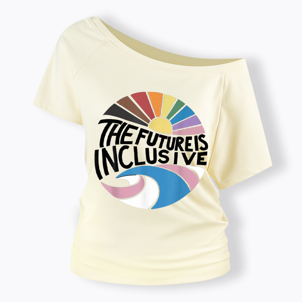 The Future Is Queer Off Shoulder T-shirt