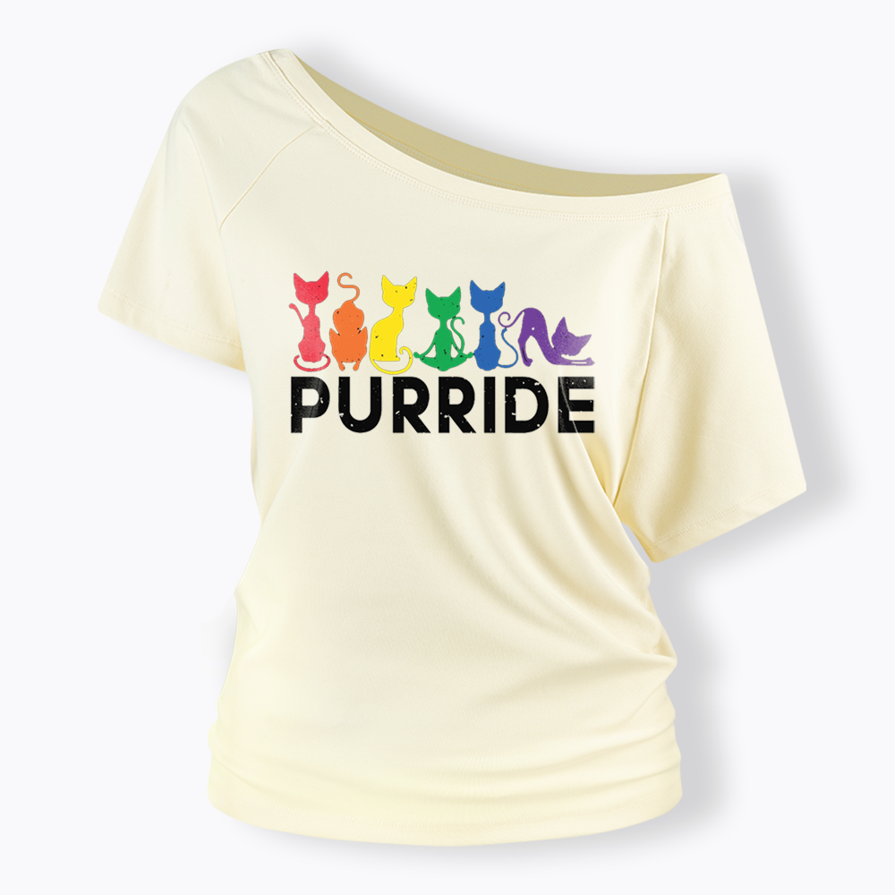 Purride Cat Off Shoulder T-shirt