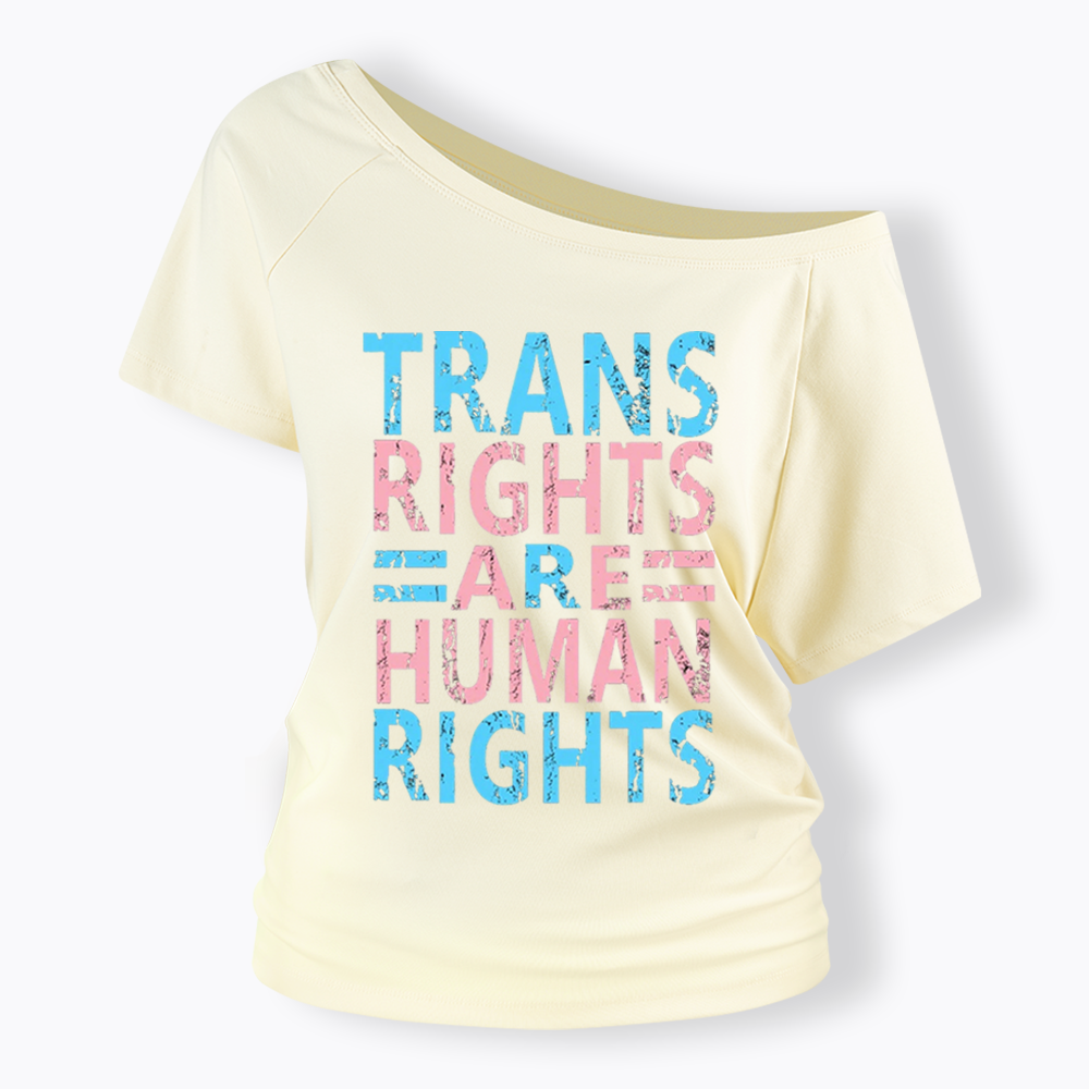 Human Rights Off Shoulder T-shirt